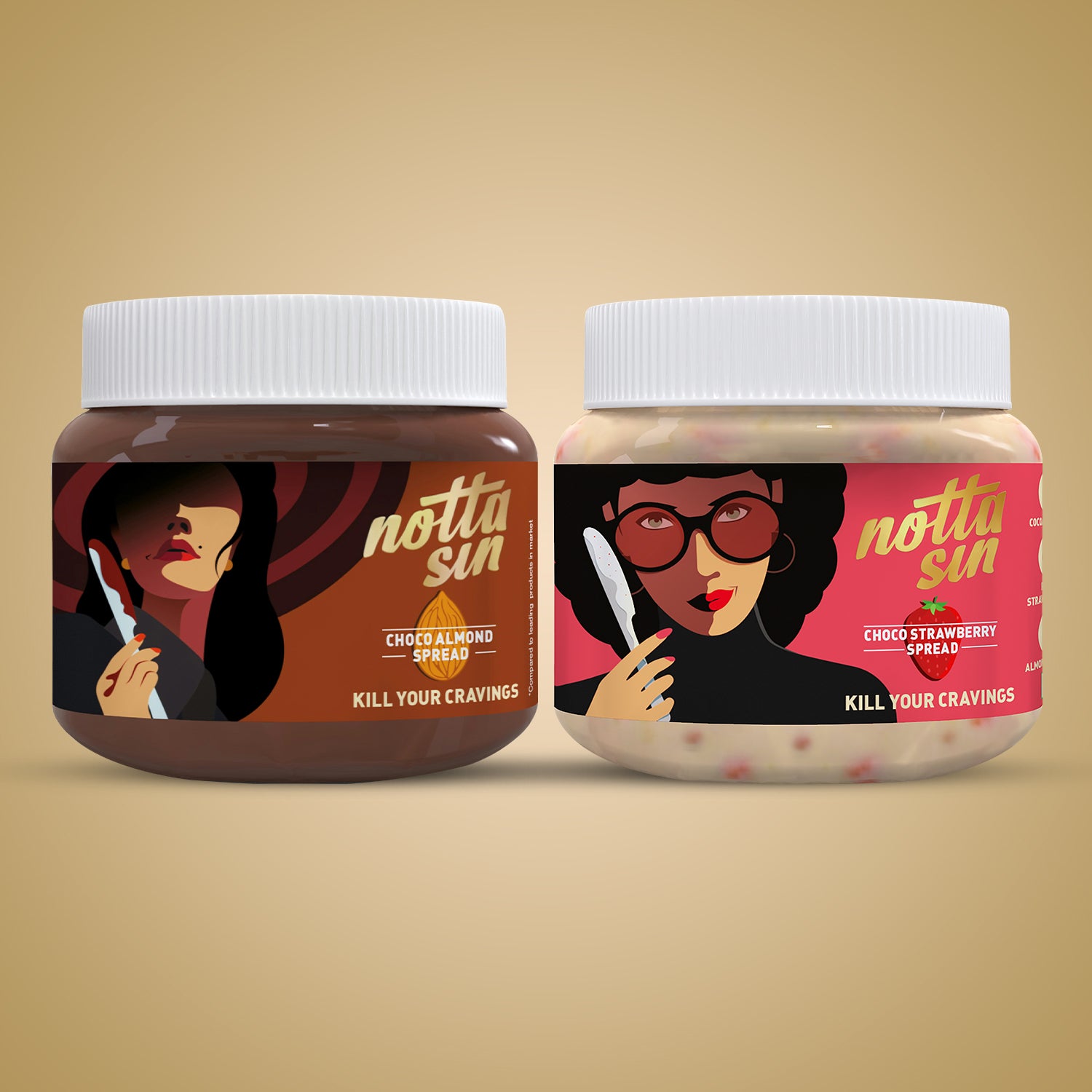 Daring Duo: Choco Almond & Choco Strawberry (80G x 2)